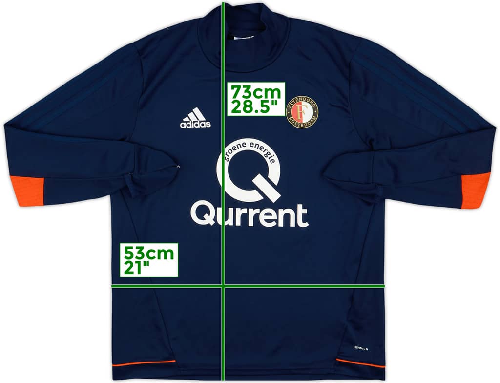 2017-18 Feyenoord adidas Drill Top - 8/10 - (L)