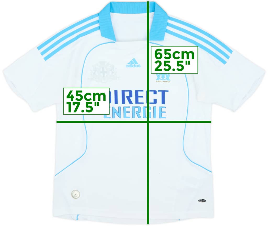 2008-09 Olympique Marseille Home Shirt - 7/10 - (M.Boys)