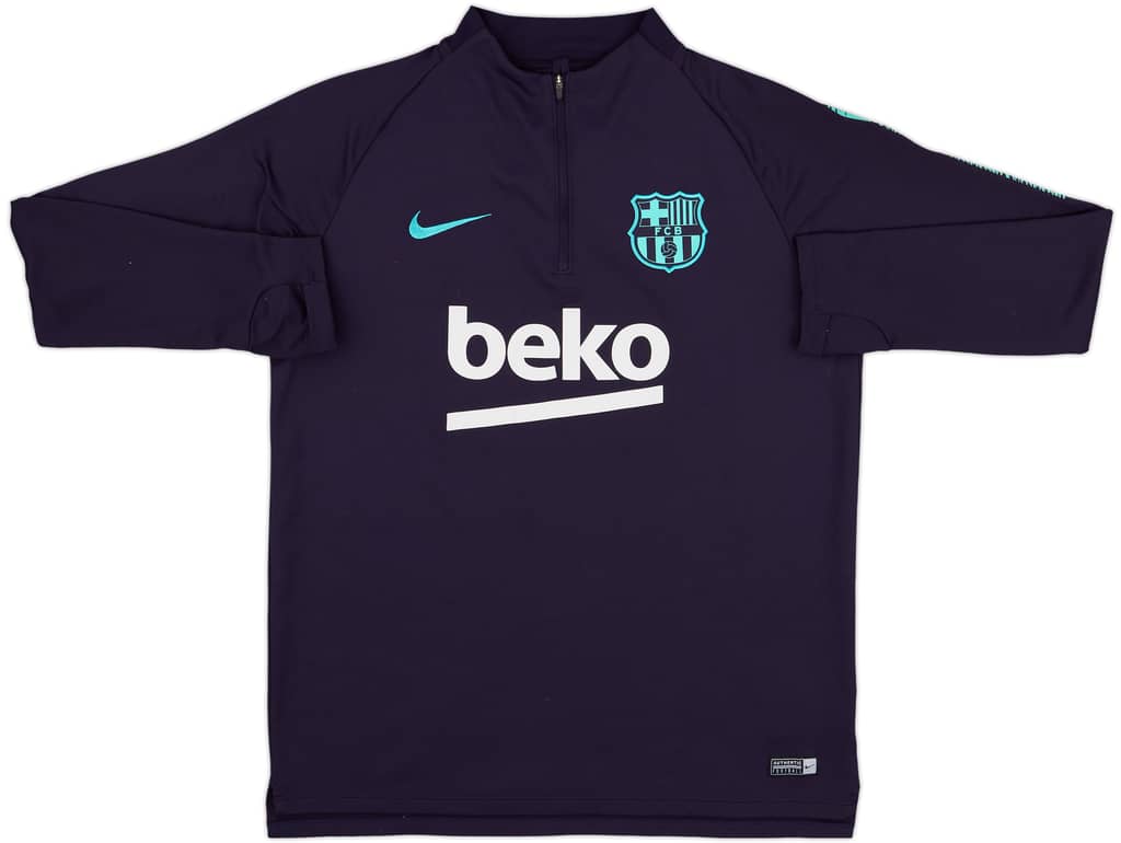 2018-19 Barcelona Nike 1/4 Zip Training Top - 8/10 - (L)