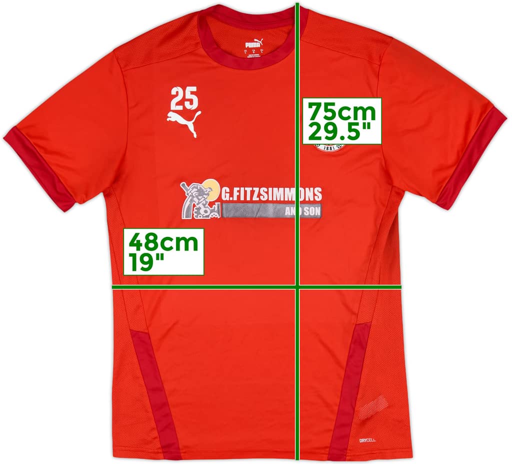 2010s Bonnyrigg Rose Puma Player Issue Training Shirt #25 - 8/10 - (L)