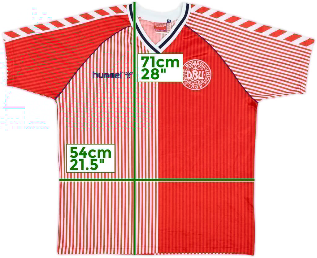 1986 Denmark Home Shirt - 8/10 - (XL)