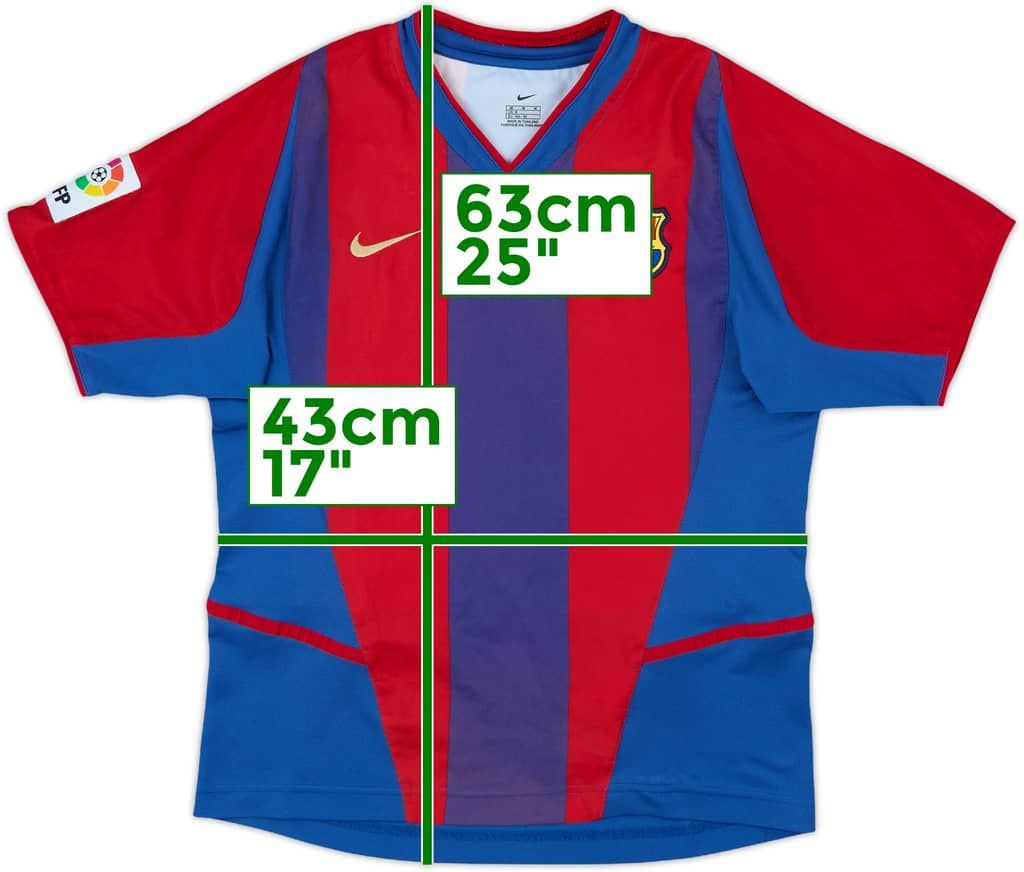 2002-03 Barcelona Home Shirt - 9/10 - (M.Boys)