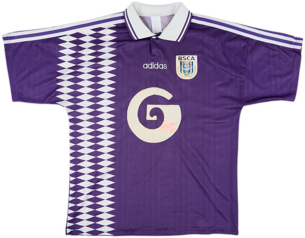 1994-96 Anderlecht Signed Away Shirt - 5/10 - (M)