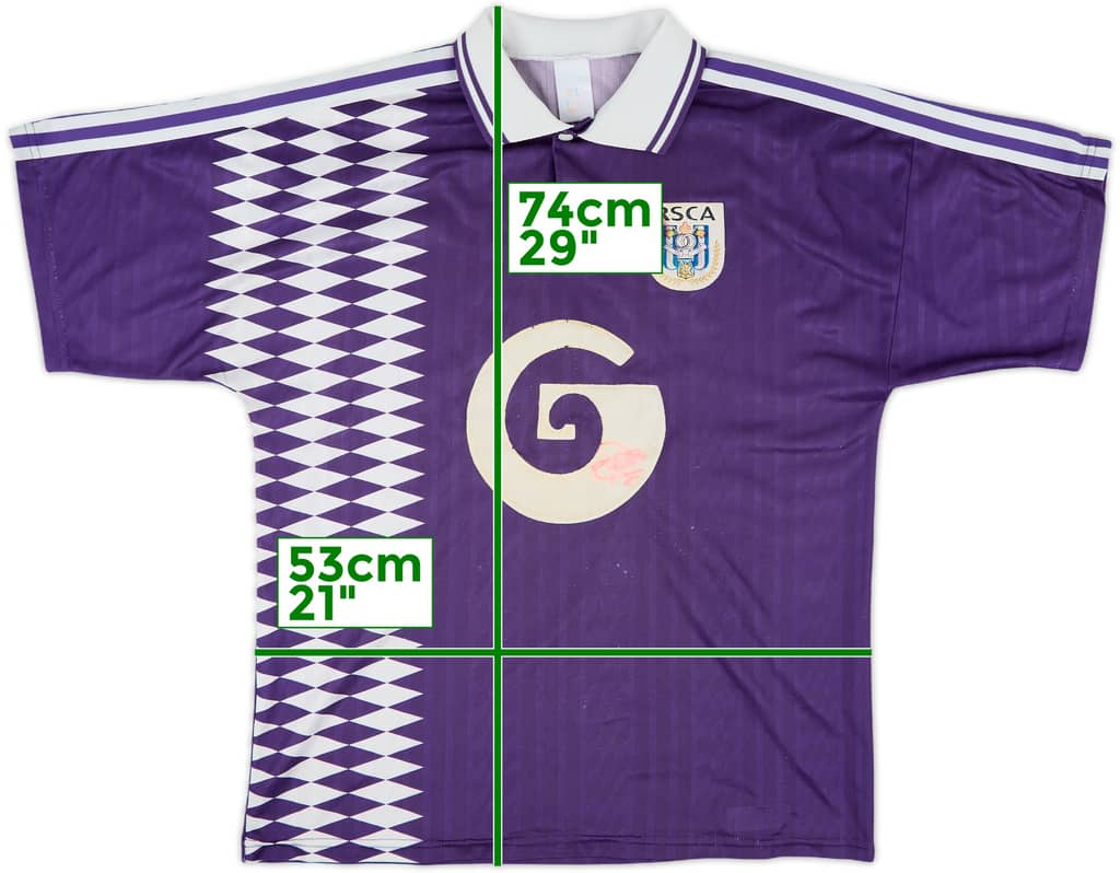 1994-96 Anderlecht Signed Away Shirt - 5/10 - (M)