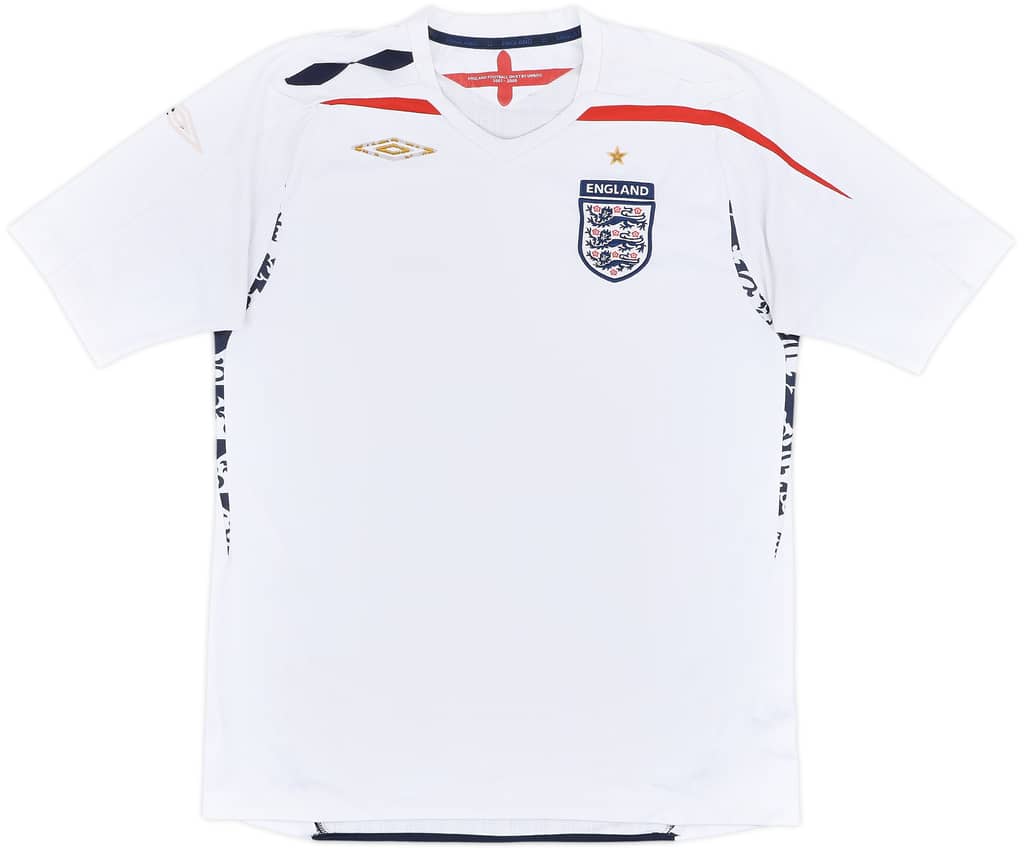 2007-09 England Home Shirt - 4/10 - (L)