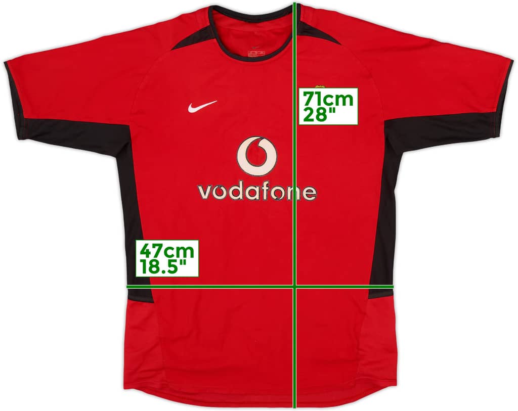 2002-04 Manchester United Home Shirt - 8/10 - (XL.Boys)