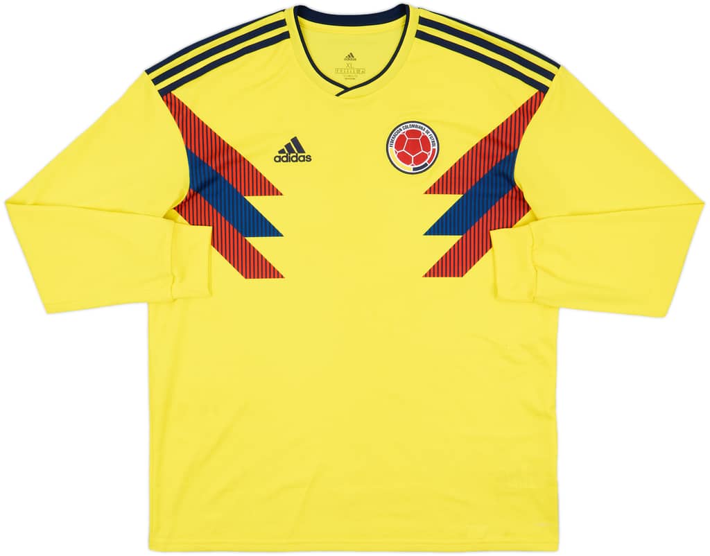 2018-19 Colombia Home L/S Shirt - 8/10 - (XL)