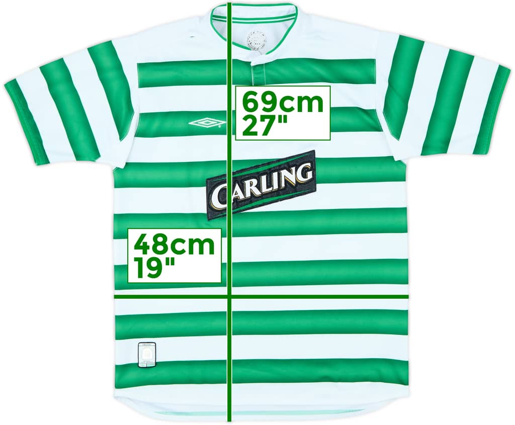2003-04 Celtic Home Shirt - 8/10 - (XL.Boys)