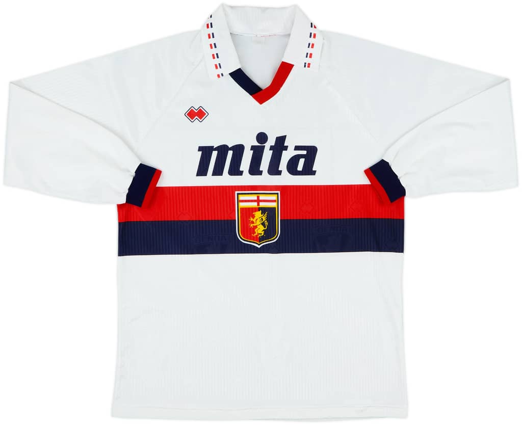 1991-92 Genoa Away L/S Shirt - 8/10 - (L)