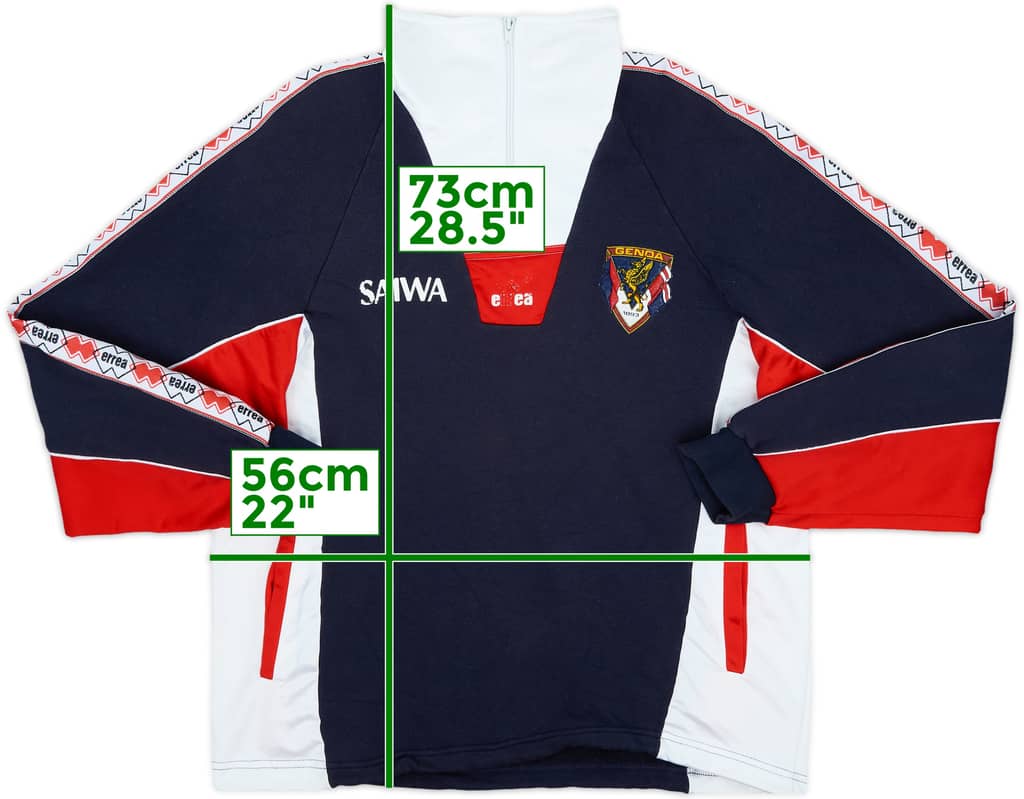 1992-94 Genoa Errea 1/4 Zip Sweat Top - 6/10 - (XL)