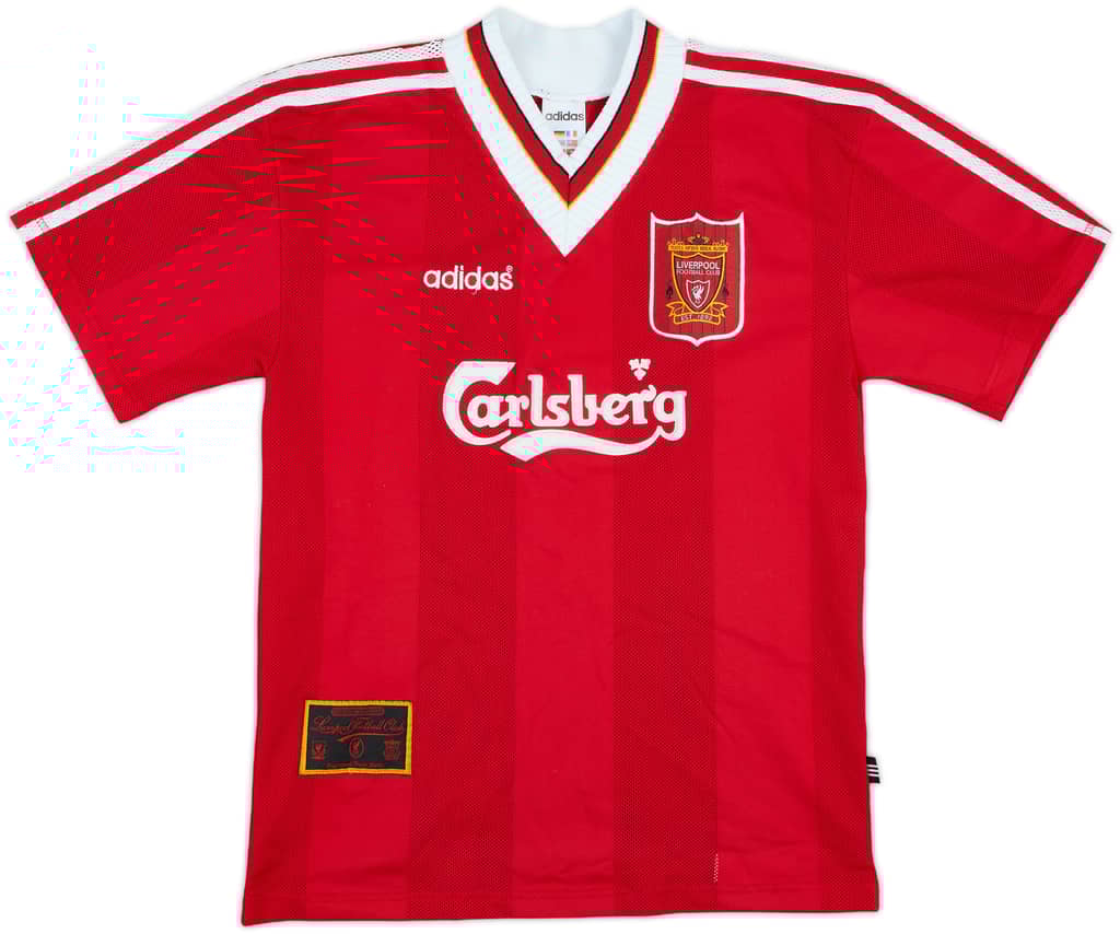 1995-96 Liverpool Home Shirt - 8/10 - (S.Boys)