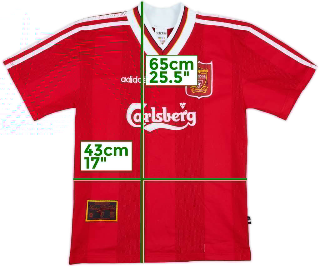 1995-96 Liverpool Home Shirt - 8/10 - (S.Boys)