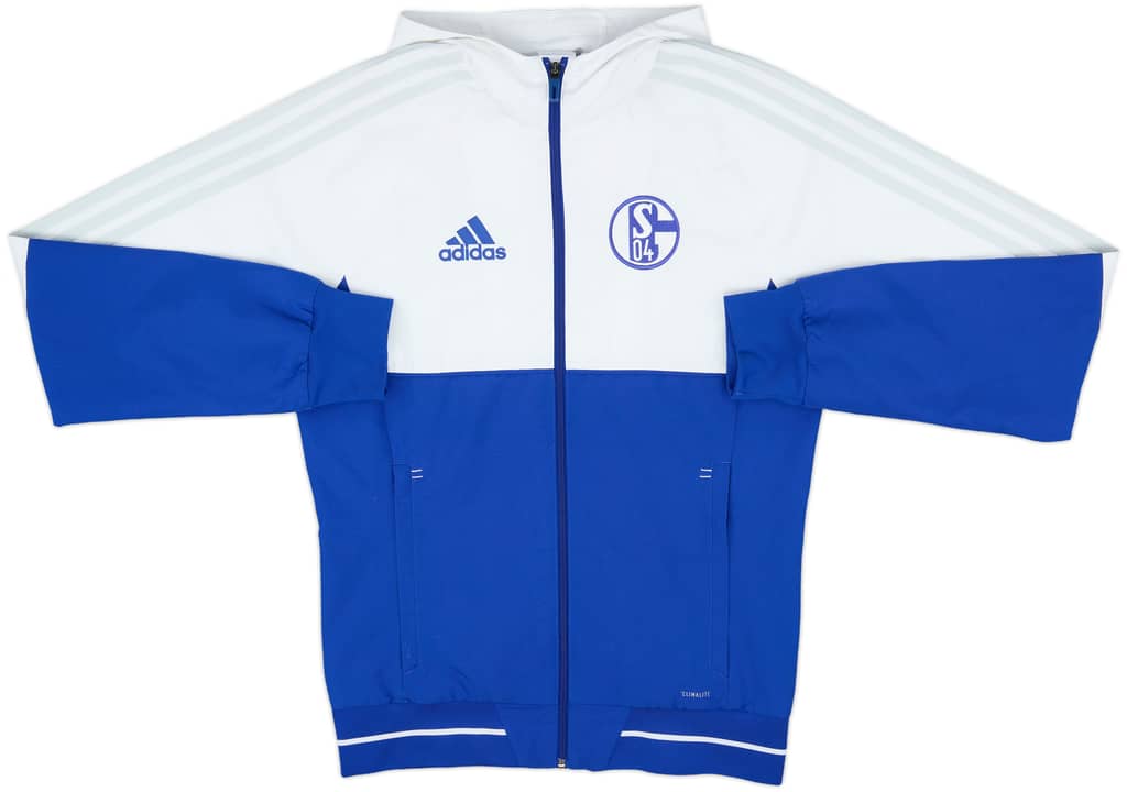 2017-18 Schalke adidas Hooded Track Jacket - 8/10 - (XS)