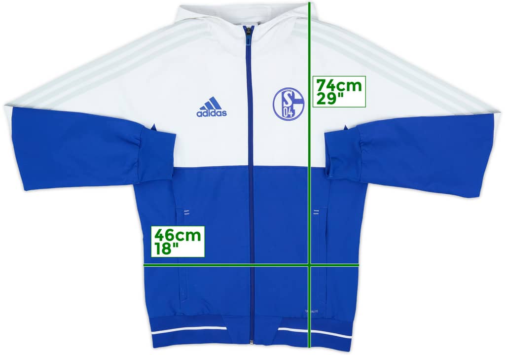 2017-18 Schalke adidas Hooded Track Jacket - 8/10 - (XS)