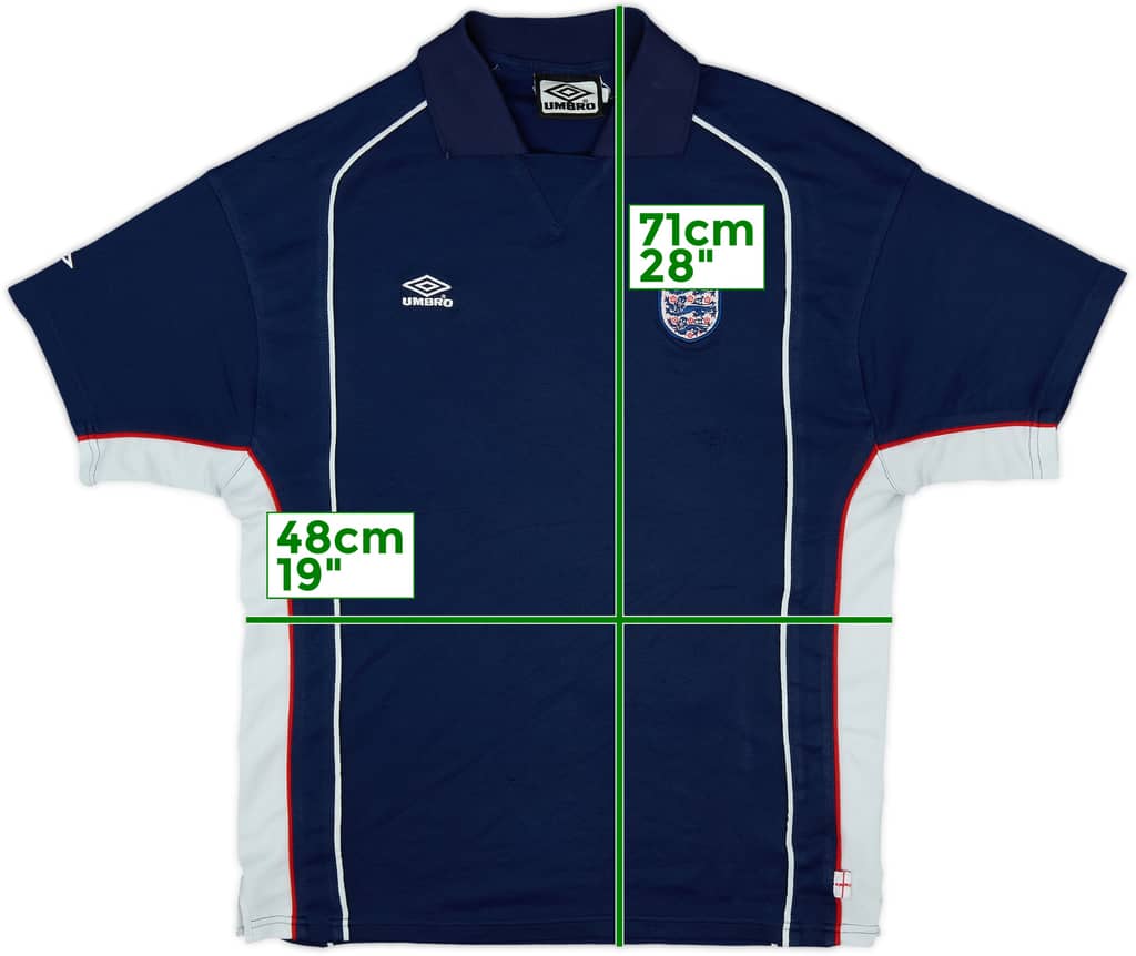2002-03 England Umbro Polo Shirt - 9/10 - (L)