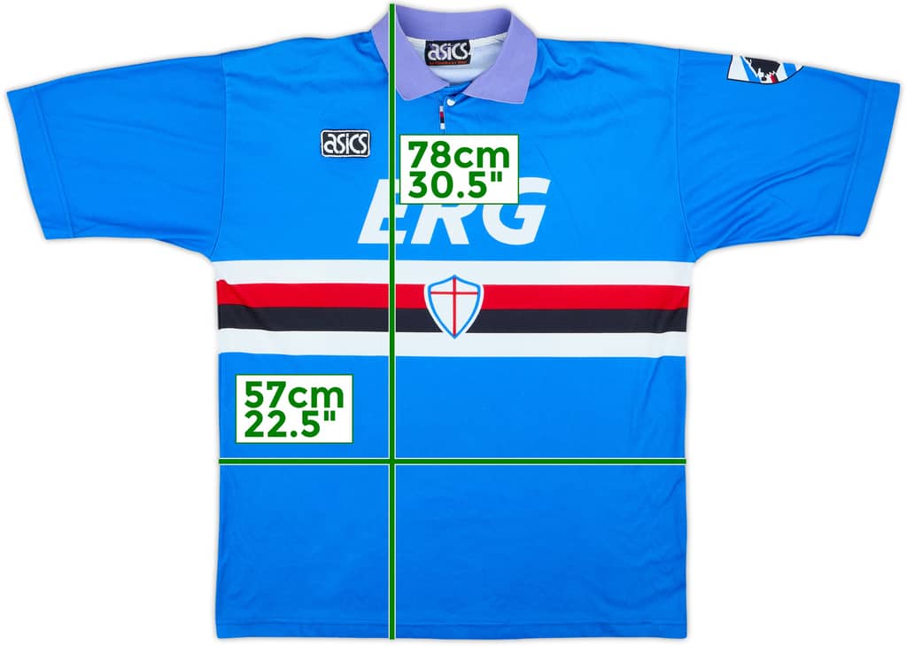1992-94 Sampdoria Home Shirt - 5/10 - (XXL)