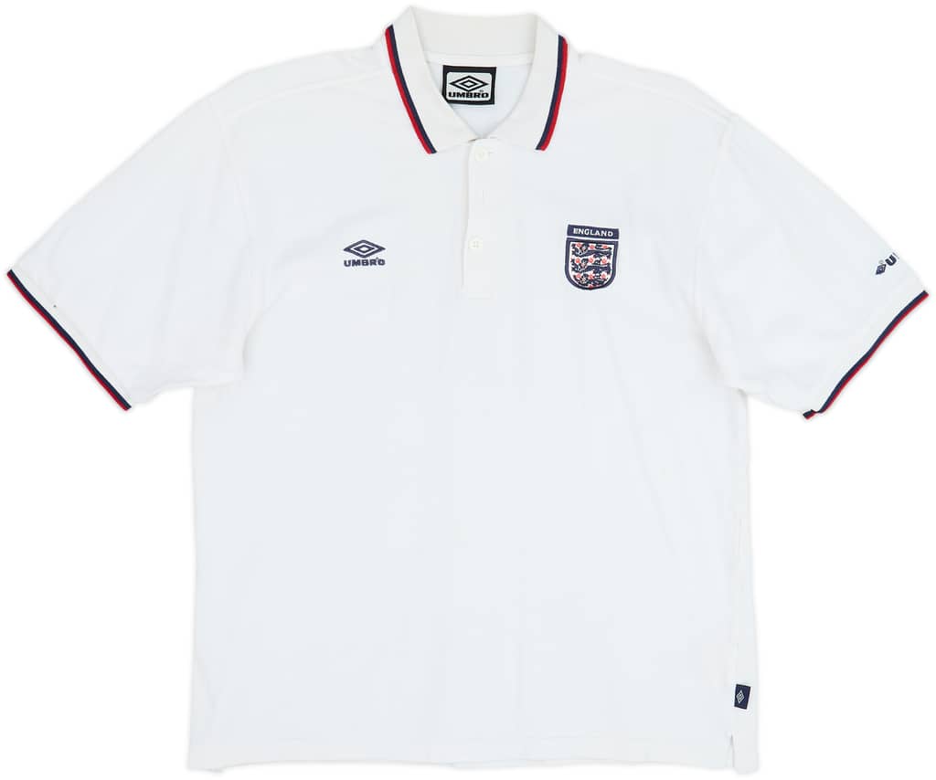 2000-01 England Umbro Polo Shirt - 9/10 - (M)