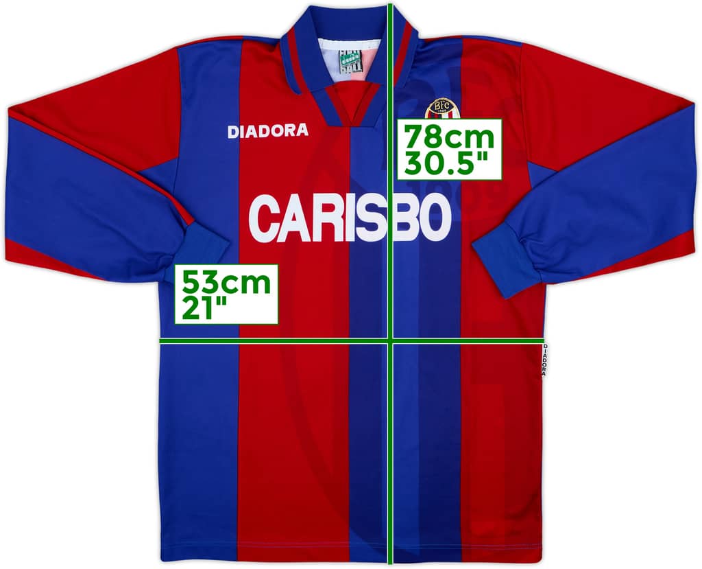 1996-97 Bologna Home L/S Shirt - 9/10 - (L)