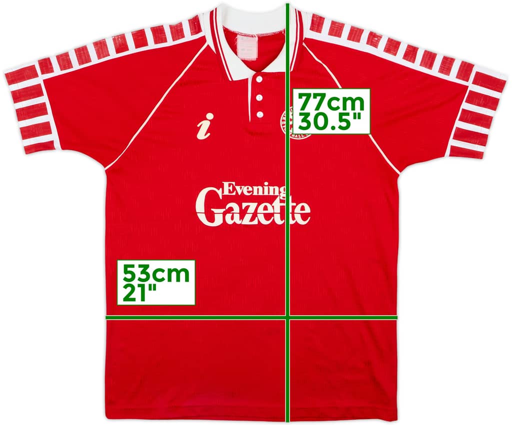1990-92 Middlesbrough Home Shirt - 6/10 - (M)