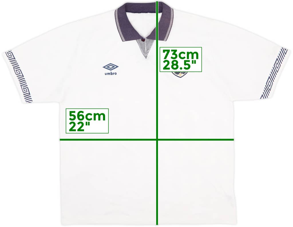 1990-92 England Home Shirt - 4/10 - (L)