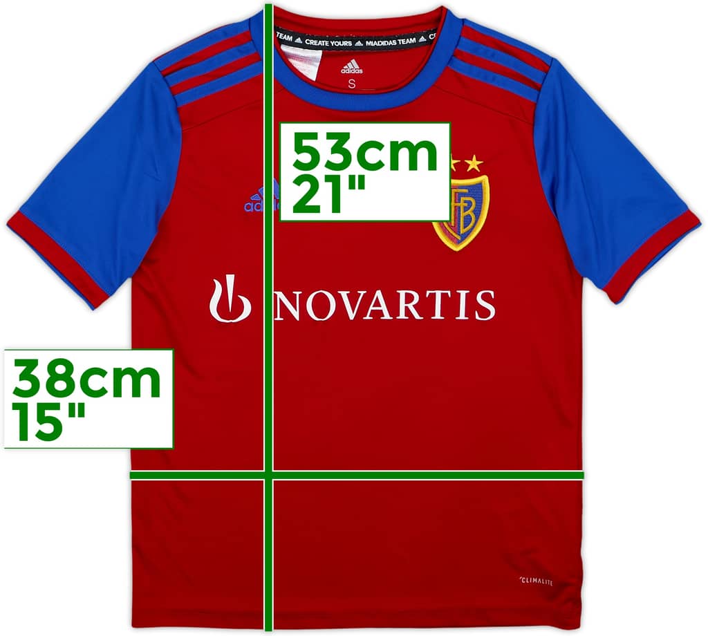 2019-20 FC Basel Home Shirt - 8/10 - (S.Boys)