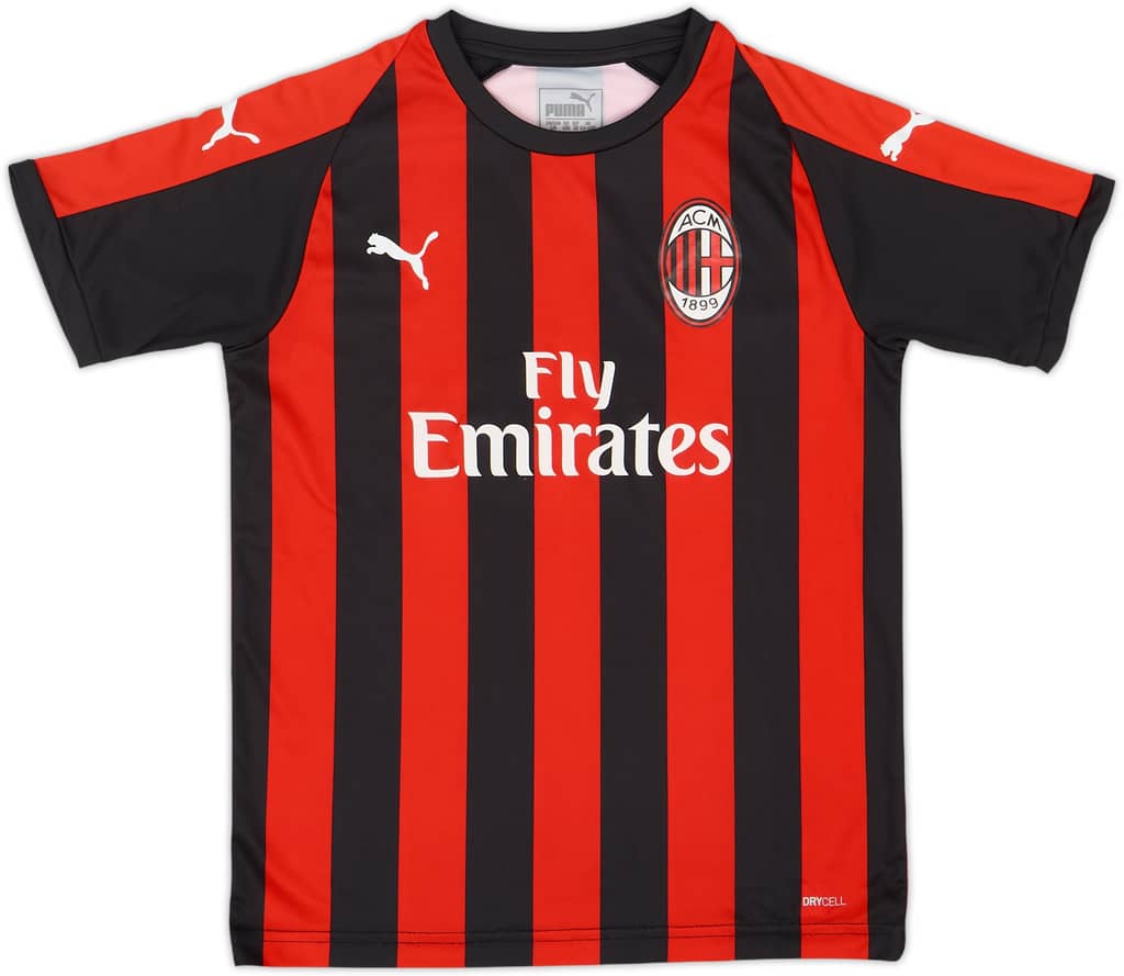 2018-19 AC Milan Home Shirt - 10/10 - (M.Boys)