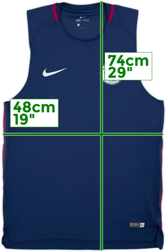 2017-18 Manchester City Nike Training Vest - 9/10 - (M)