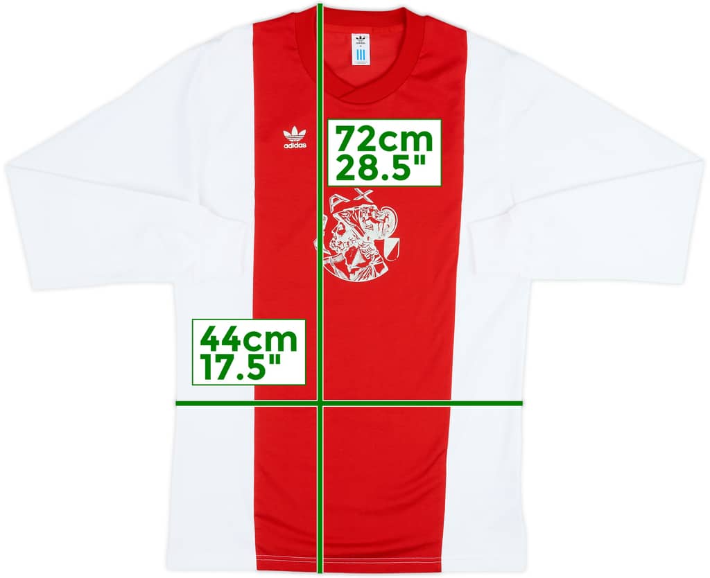 Camiseta de local adidas Originals 'Retro' de manga larga del Ajax 2022-23 - 8/10 - (M)