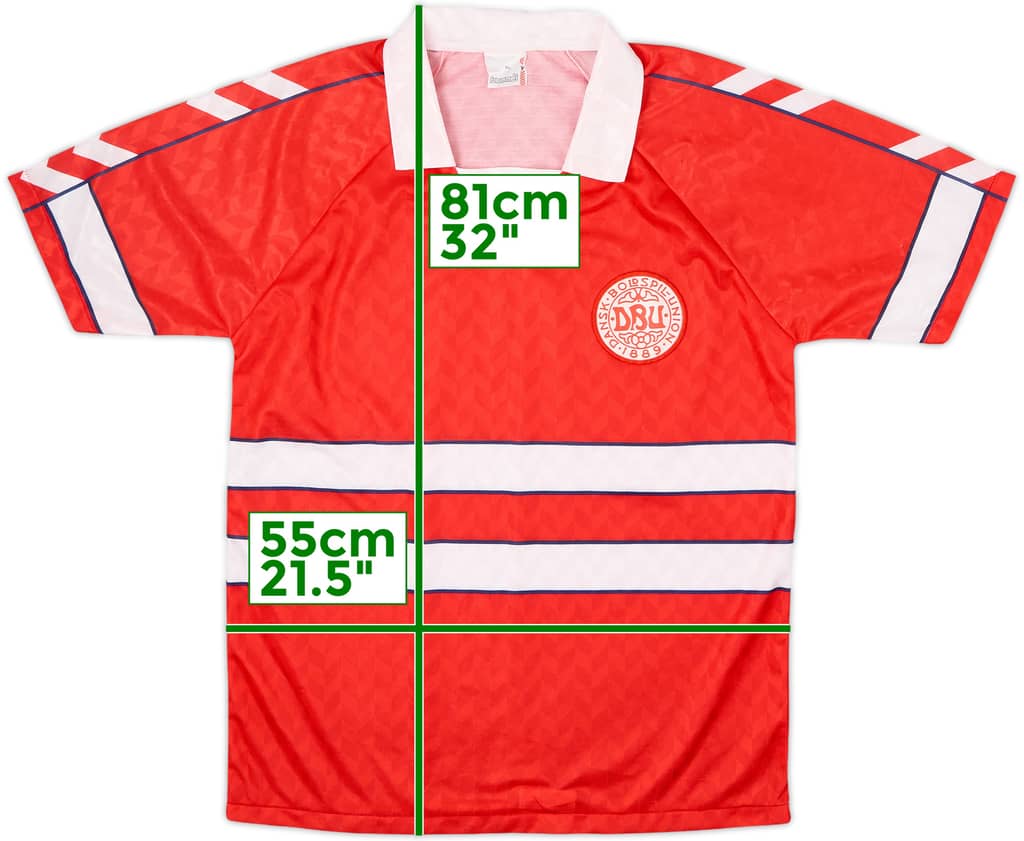 1988 Denmark Home Shirt - 9/10 - (XL)