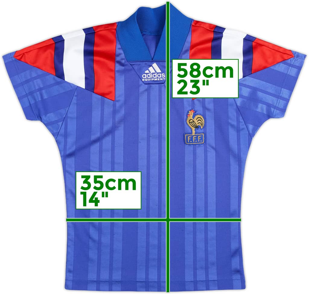 1992-94 France Home Shirt - 8/10 - (M.Boys)