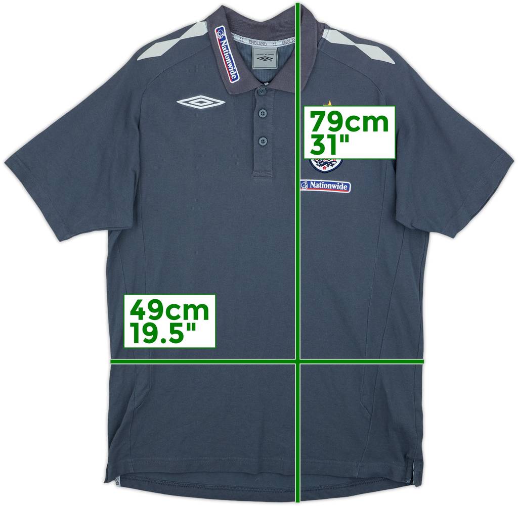 2008-09 England Umbro Polo Shirt - 9/10 - (L)