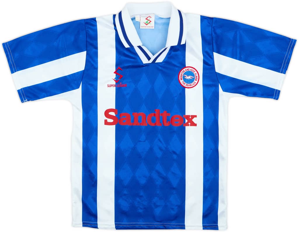 1997-98 Brighton Home Shirt - 8/10 - (L.Boys)