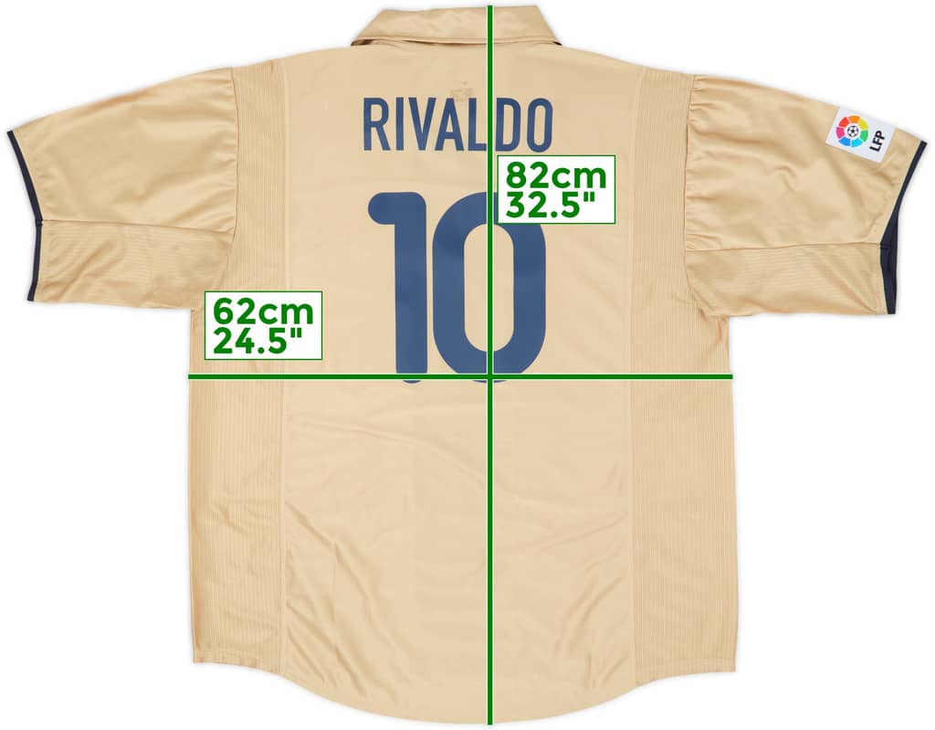 2001-03 Barcelona Away Shirt Rivaldo #10 - 10/10 - (XL)