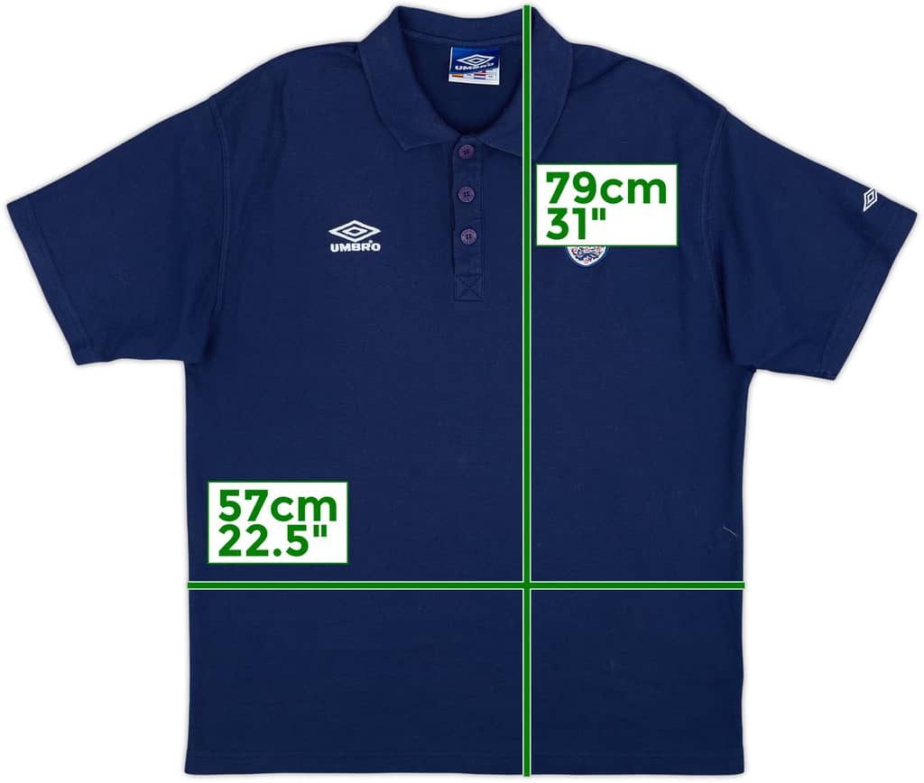 1998-00 England Umbro Polo Shirt - 8/10 - (XXL)