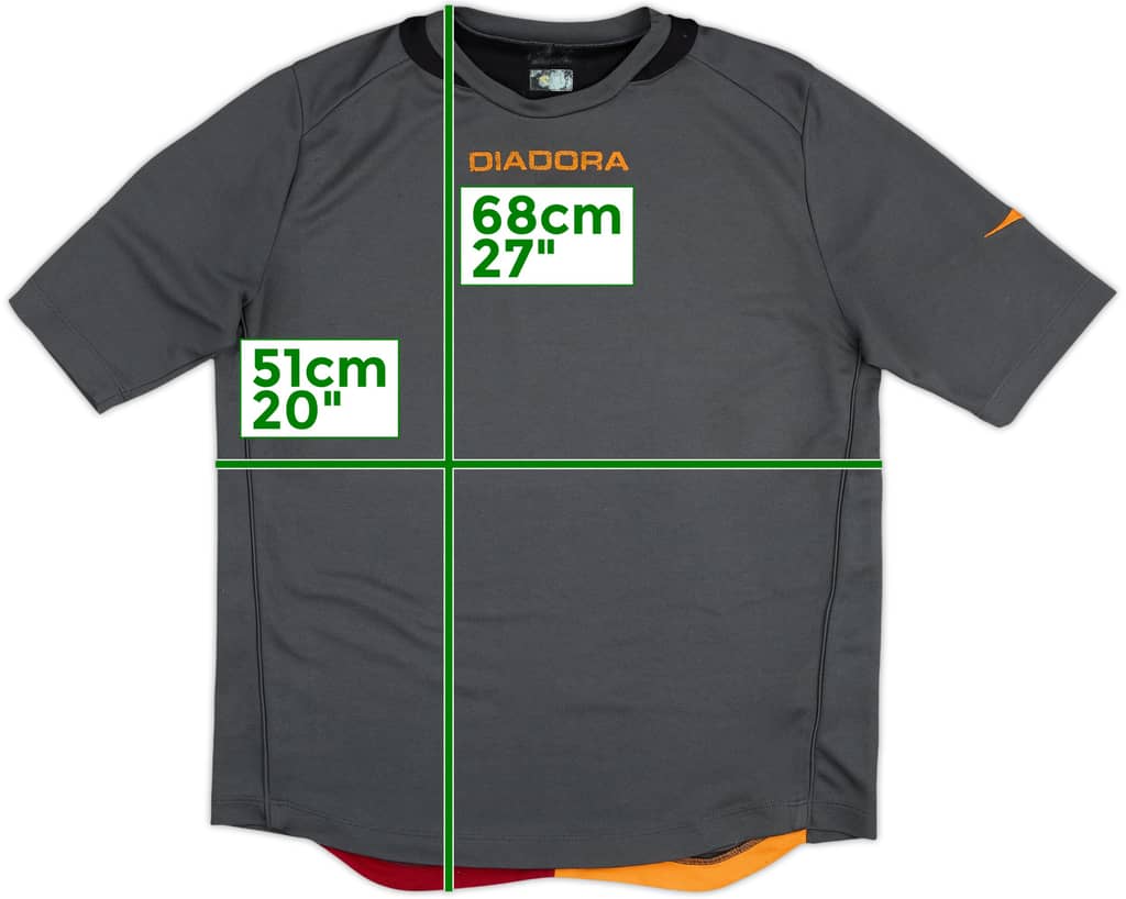 2006-07 Roma Diadora Training Shirt - 6/10 - (L)