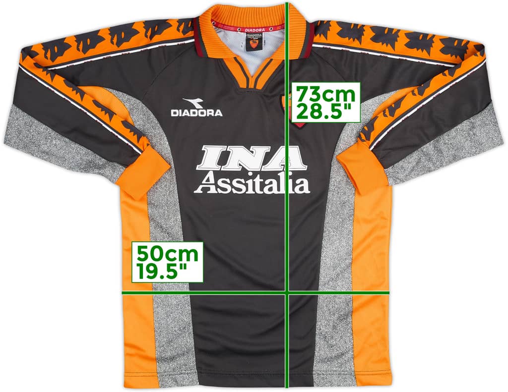 Camiseta de manga larga de la tercera equipación de la Roma 1998-99 - 8/10 - (M)