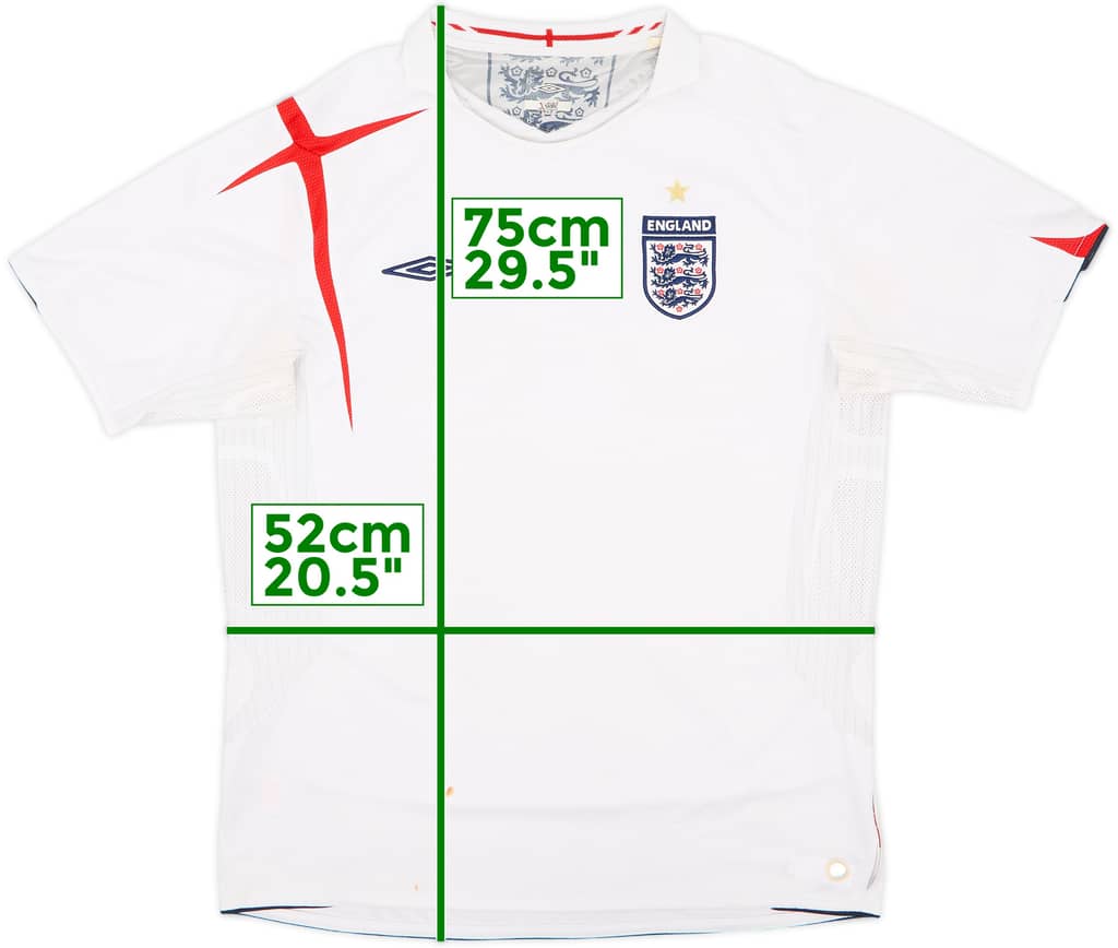2005-07 England Home Shirt - 5/10 - (L)