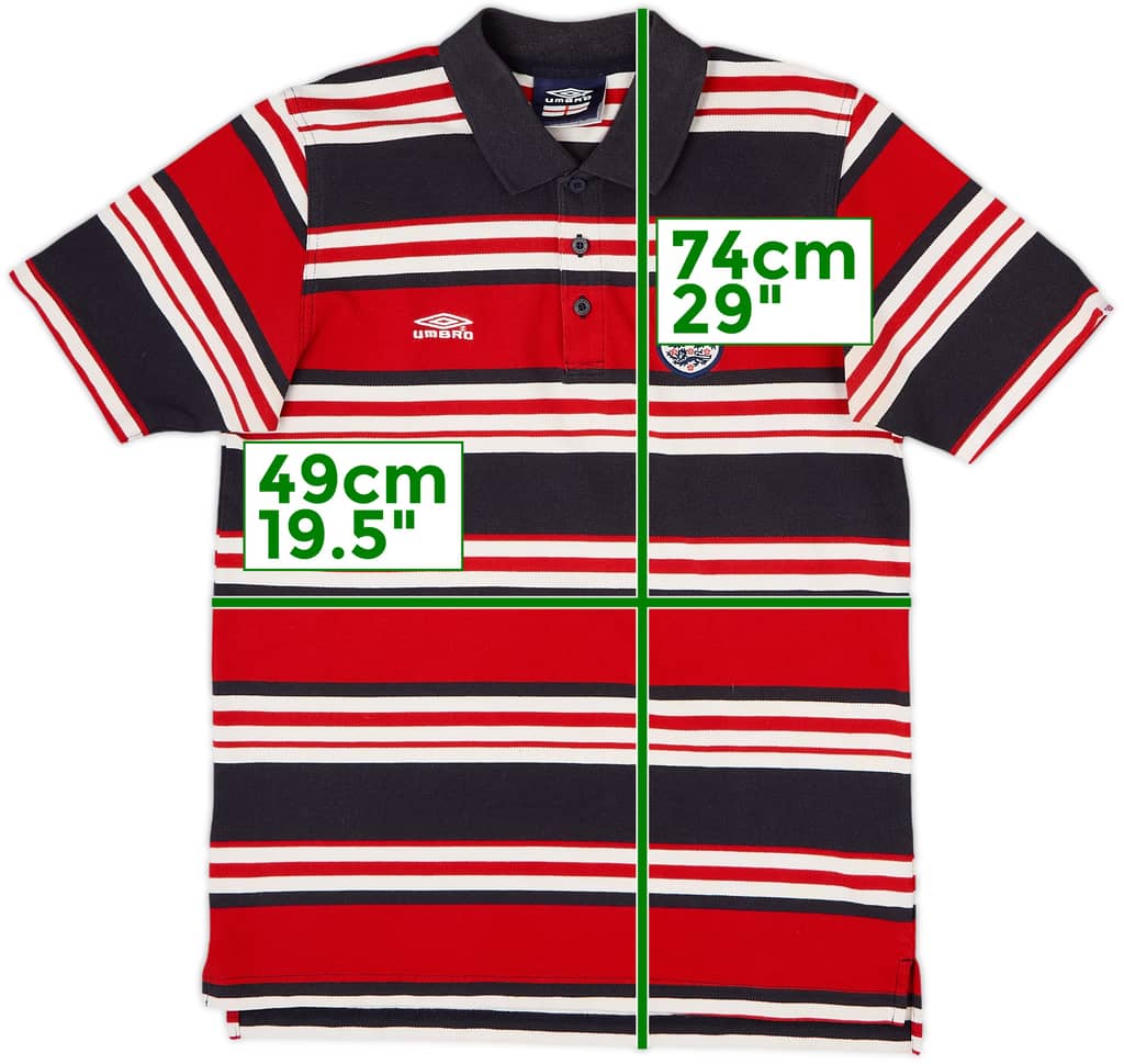 2002-04 England Umbro Polo Shirt - 8/10 - (M)