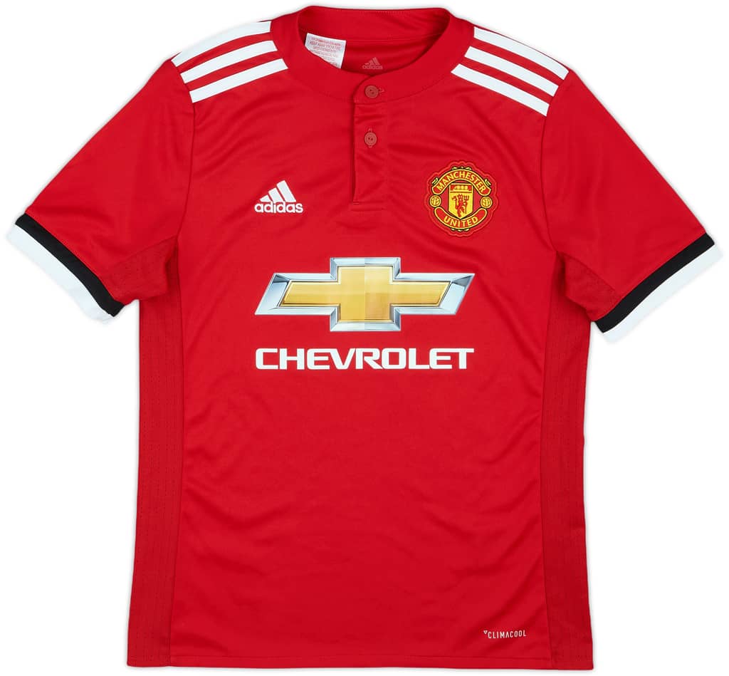 2017-18 Manchester United Home Shirt - 10/10 - (M.Boys)