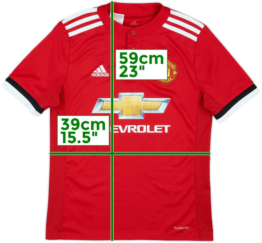 2017-18 Manchester United Home Shirt - 10/10 - (M.Boys)