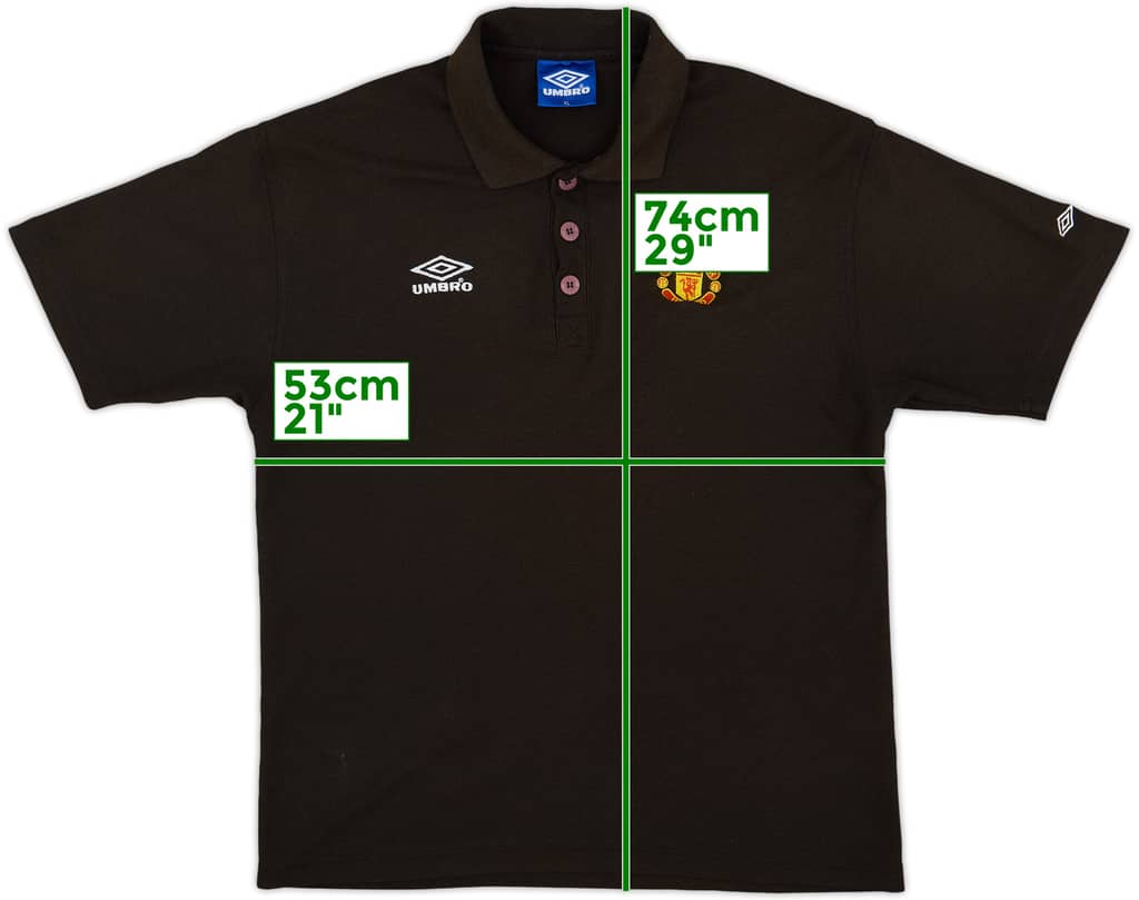 1998-99 Manchester United Umbro Polo Shirt - 7/10 - (XL)