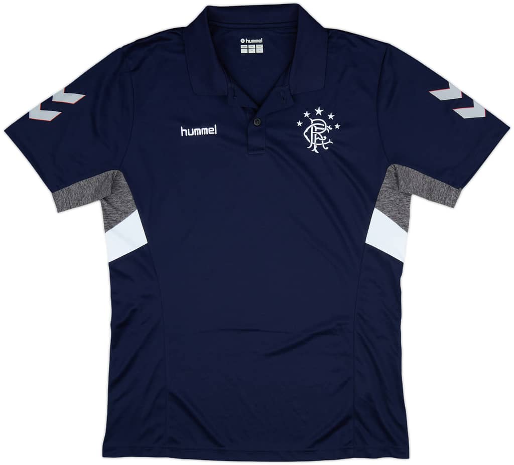 2018-19 Rangers Hummel Polo Shirt - 9/10 - (L)