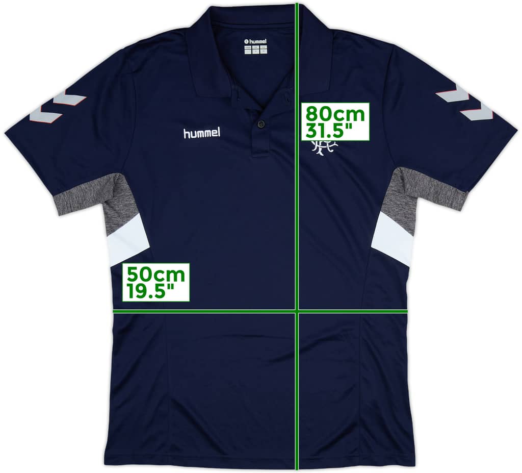 2018-19 Rangers Hummel Polo Shirt - 9/10 - (L)