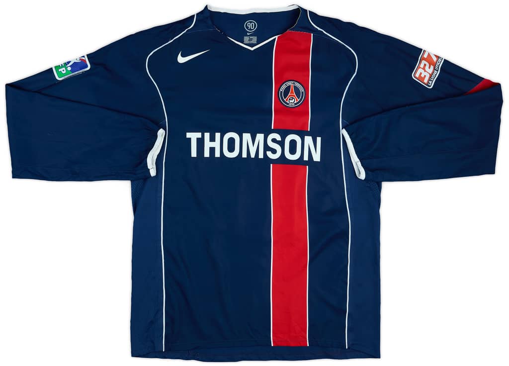 2004-05 Paris Saint-Germain Match Issue Home L/S Shirt Yepes #6