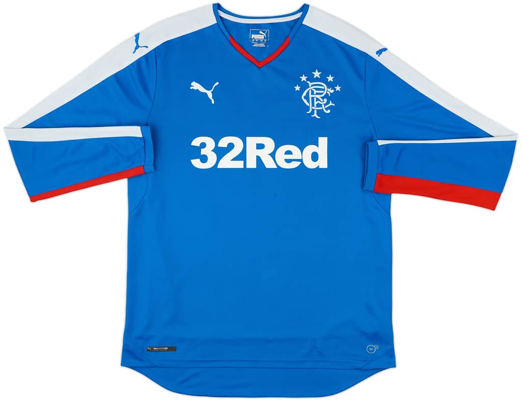 2015-16 Rangers Home L/S Shirt - 6/10 - (L)
