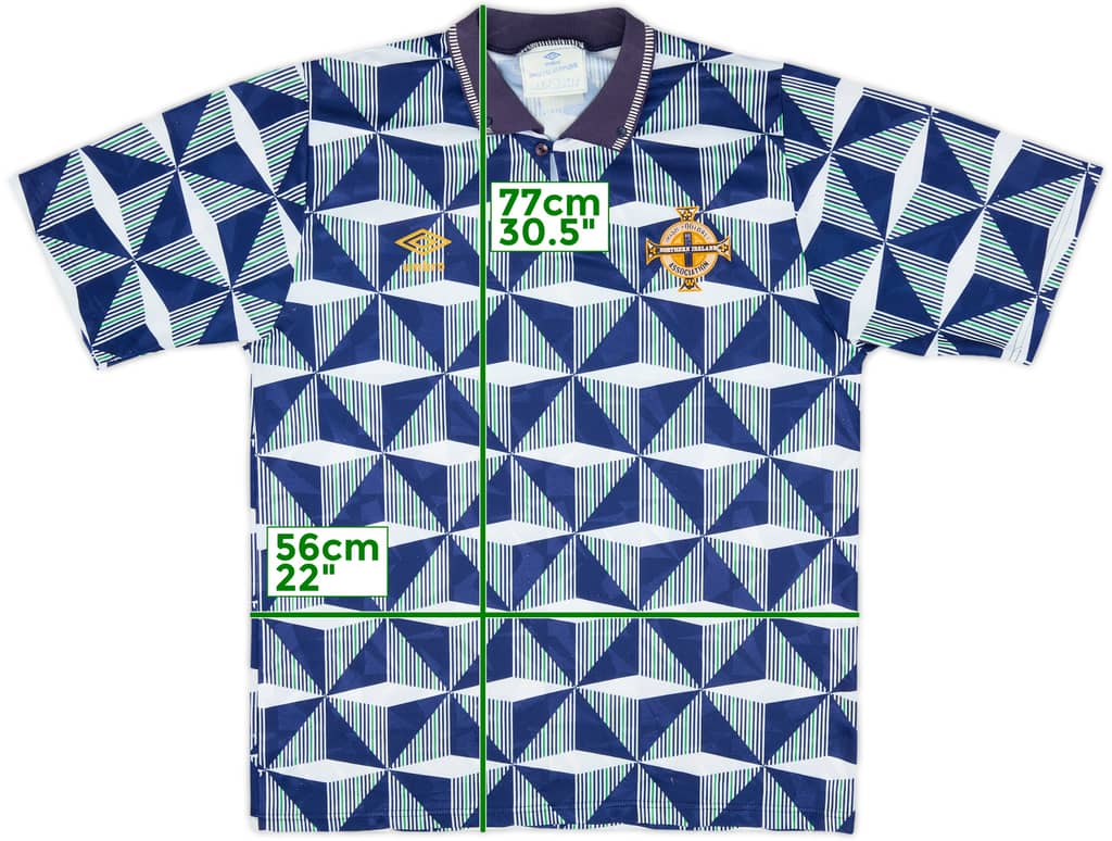 1990-92 Northern Ireland Away Shirt - 7/10 - (L)