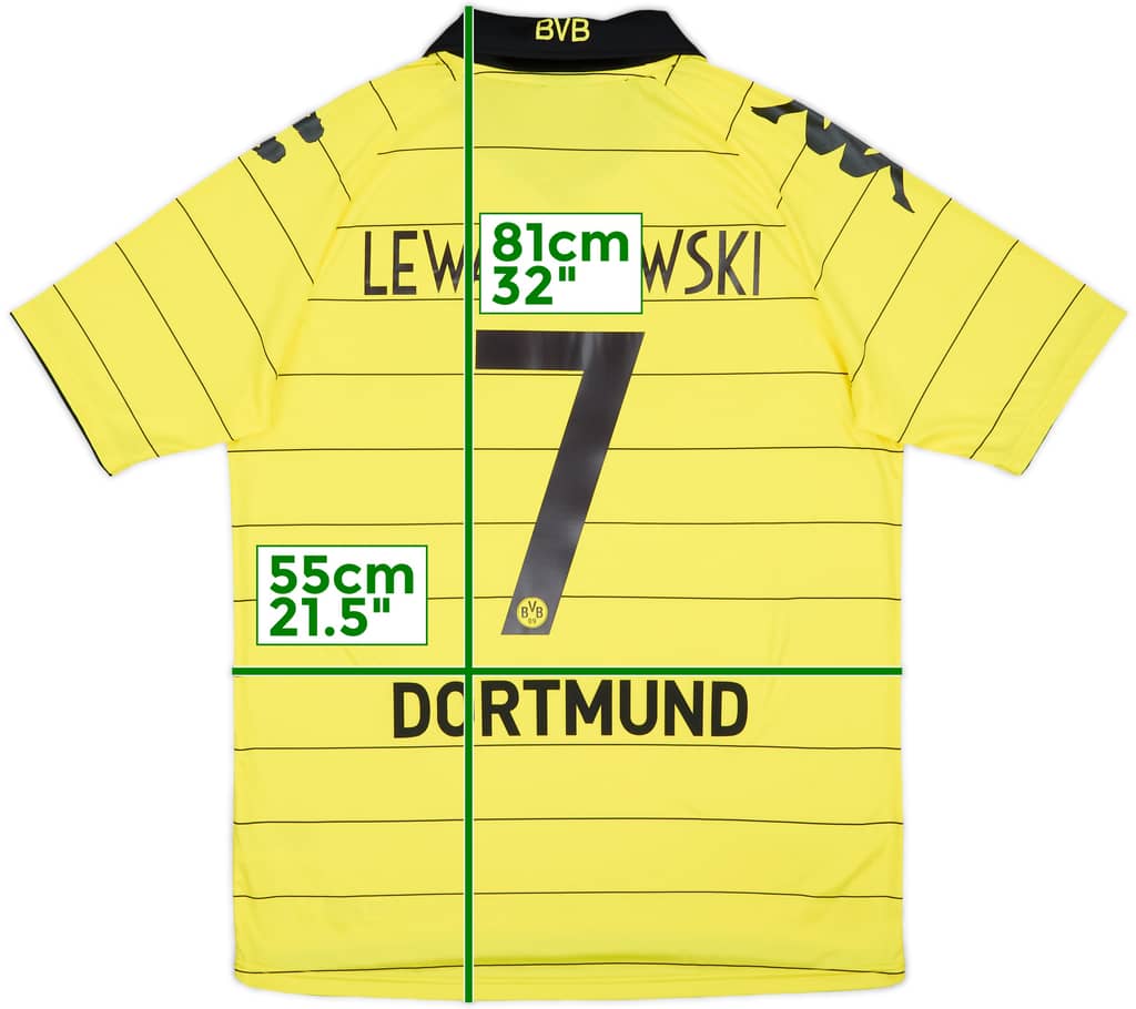 2010-11 Borussia Dortmund Home Shirt Lewandowski #7 - 7/10 - (L)