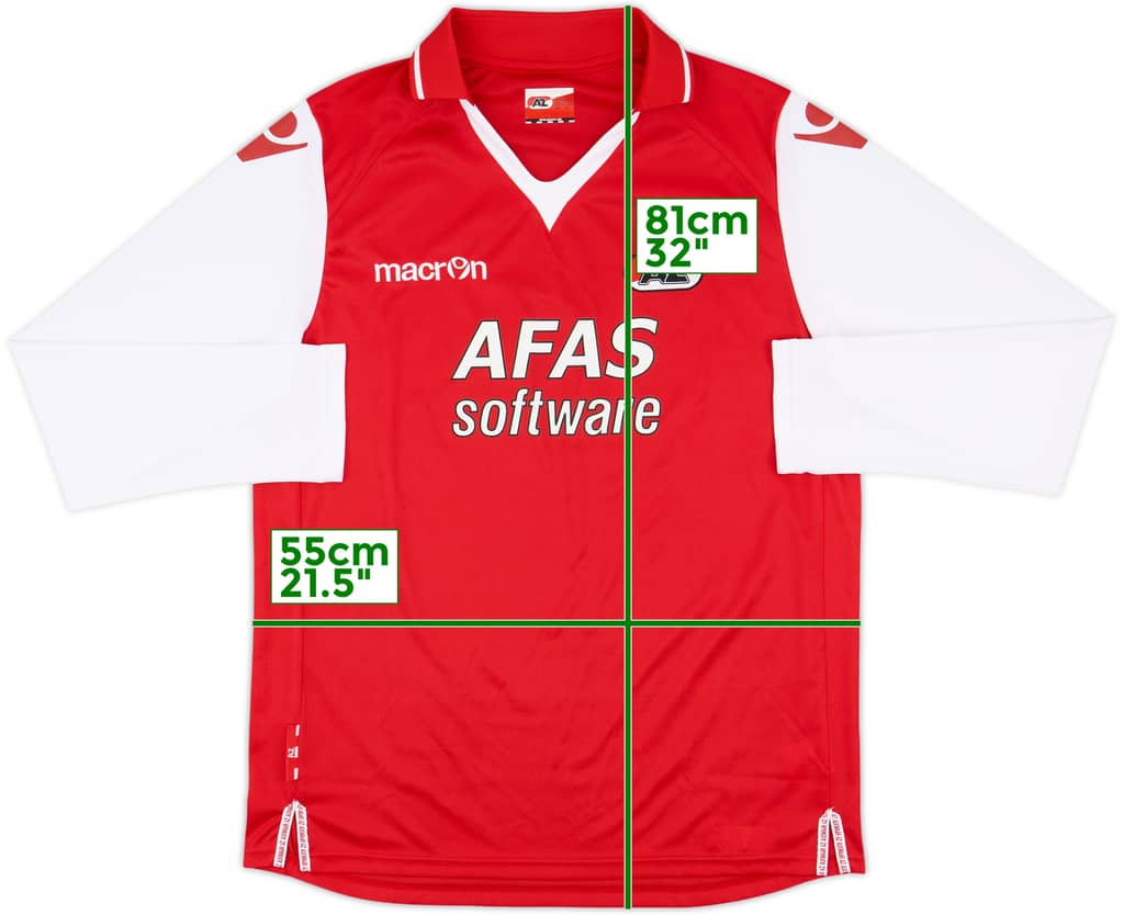 2012-13 AZ Alkmaar Home L/S Shirt - 7/10 - (M)