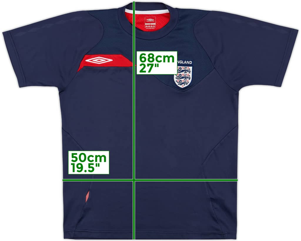 2007-08 England Umbro Training Shirt - 8/10 - (S)
