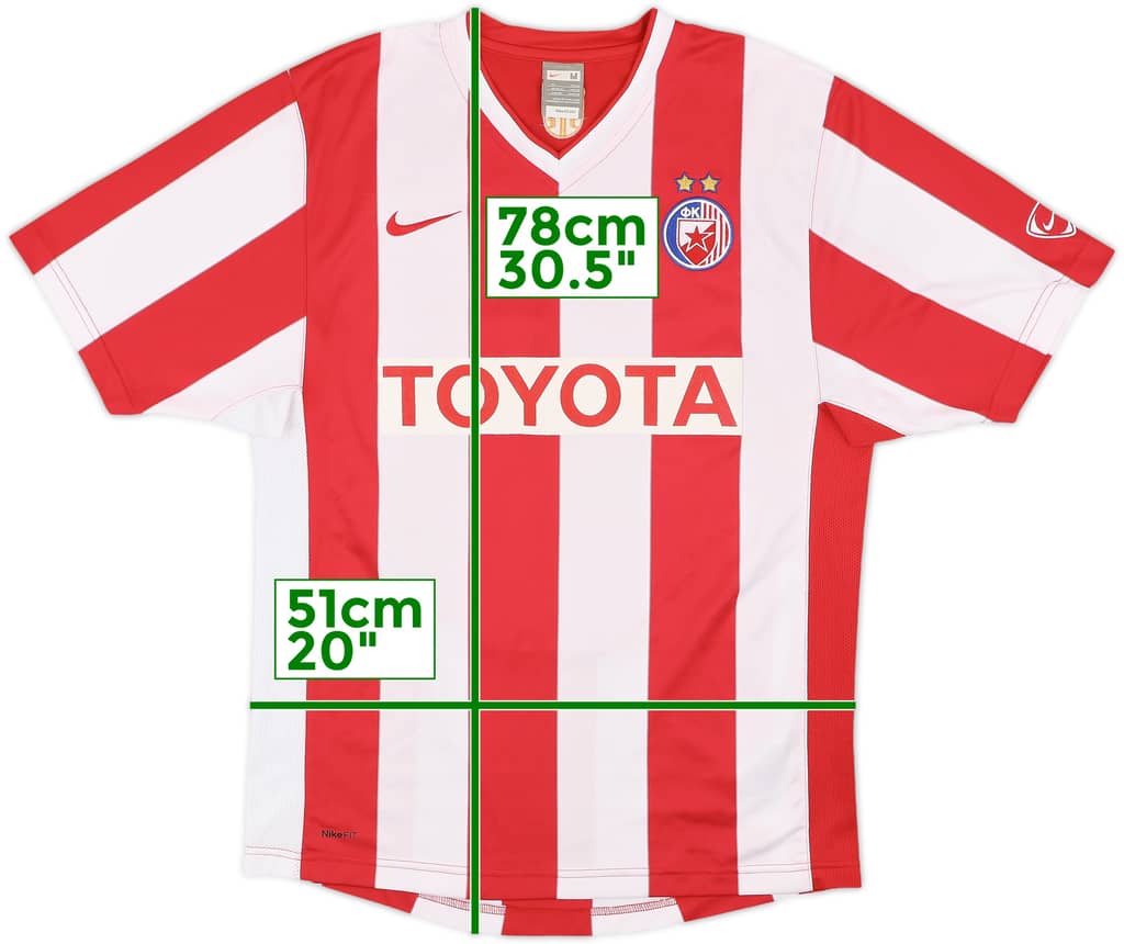 2007-09 Red Star Belgrade Home Shirt - 7/10 - (M)